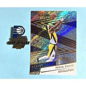 Indiana Pacers  NBA Chevrolet Sponsor's Pin + 2024-25 Panini Pascal Siakim #63